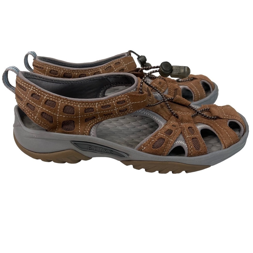 Privo Womens 38325 Leather Mesh Closed Toe Sandals Water Shoes Size 7.5